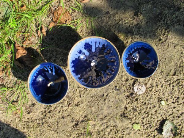 Kerzenrestefresser® Klassik "Kristallblau" (ca. 13 cm)