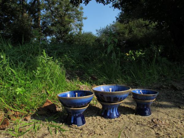 Kerzenrestefresser® Klassik "Kristallblau" (ca. 16 cm)